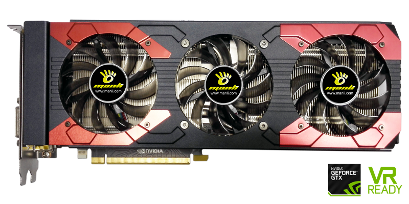 Placa video Manli Nvidia GTX 1070TI, 8GB GDDR5, HDMI, 3x Display Port, Dual-Link DVI, 256 Biti