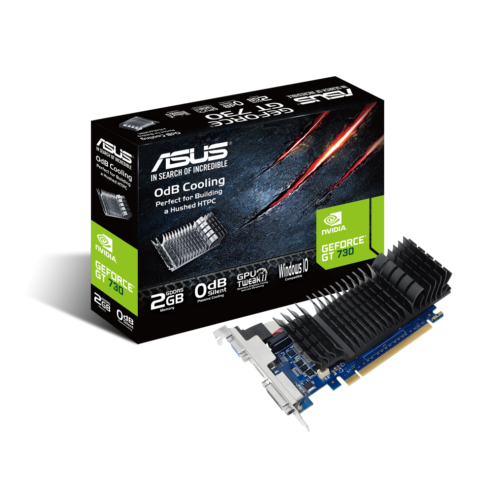 Placa Video ASUS GeForce GT 730, 2GB GDDR5, VGA, DVI, HDMI, PCI Express 2.0, Cooler Pasiv, High Profile 2.0 imagine noua 2022