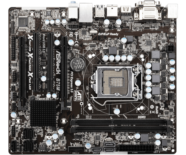 Placa de baza ASRock B75M + Procesor Intel Core i3-3220 + Cooler si Shield ASRock imagine noua 2022