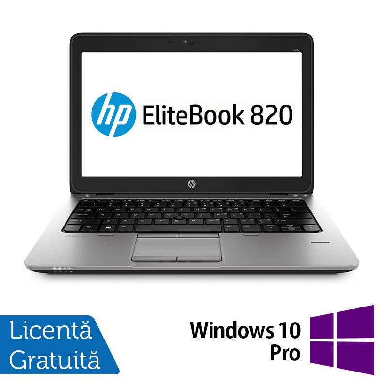 Laptop HP Elitebook 820 G2, Intel Core i5-5200U 2.20GHz, 8GB DDR3, 120GB SSD + Windows 10 Pro