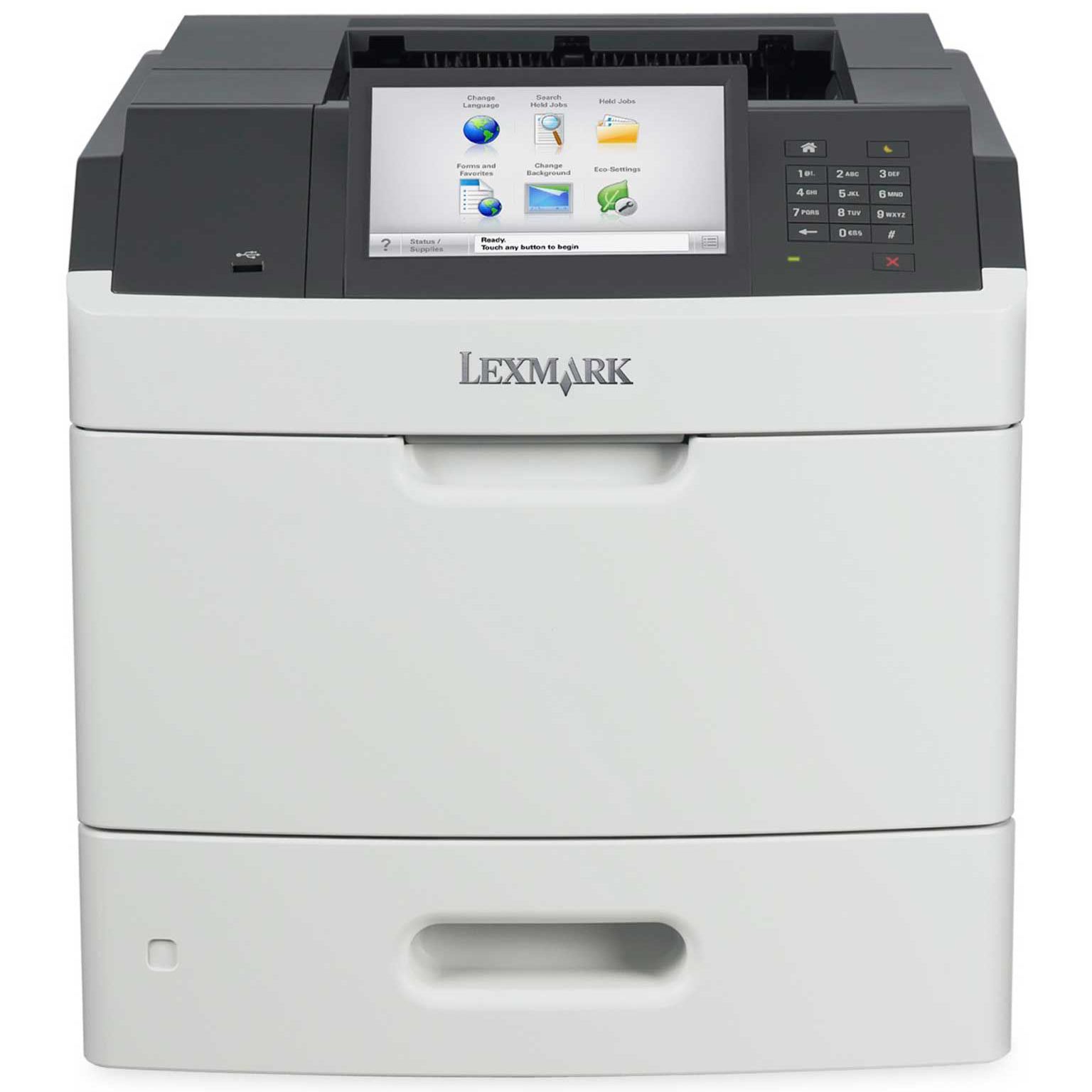 Imprimanta Laser Monocrom Lexmark MS812dn, Duplex, A4, 66ppm, 1200 x 1200, USB, Retea