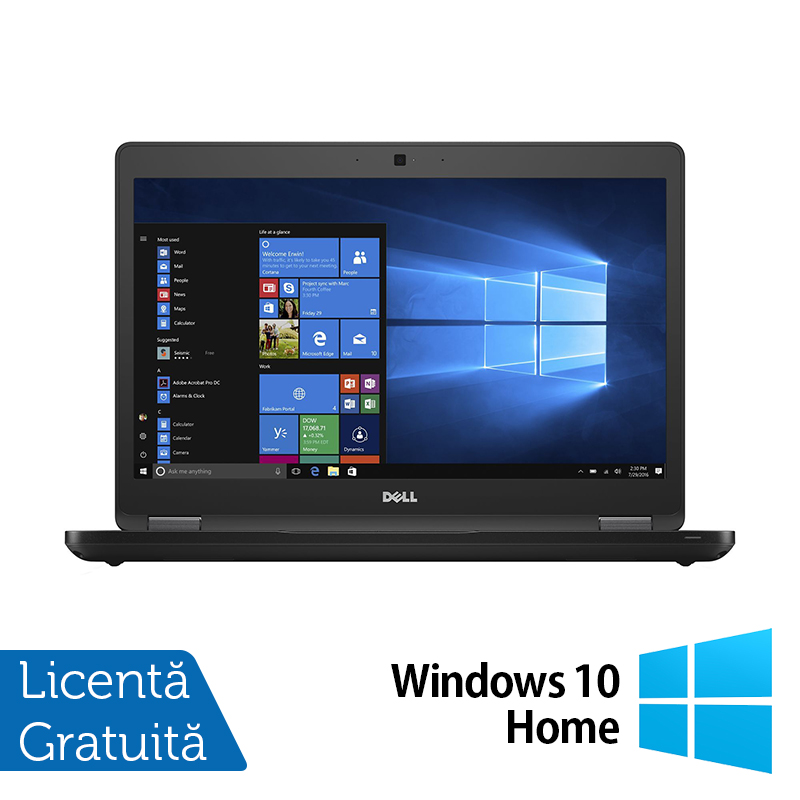 Laptop Refurbished DELL Latitude 5480, Intel Core i5-6200U 2.30GHz, 8GB DDR4, 240GB SSD, 14 Inch, Webcam + Windows 10 Home (SSD) imagine noua 2022
