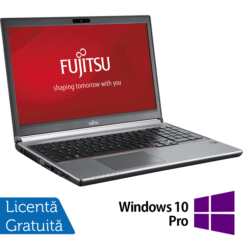 Laptop FUJITSU SIEMENS Lifebook E753, Intel Core i5-3230M 2.60GHz, 8GB DDR3, 120GB SSD, DVD-RW, 15.6 Inch, Tastatura Numerica, Fara Webcam + Windows 10 Pro