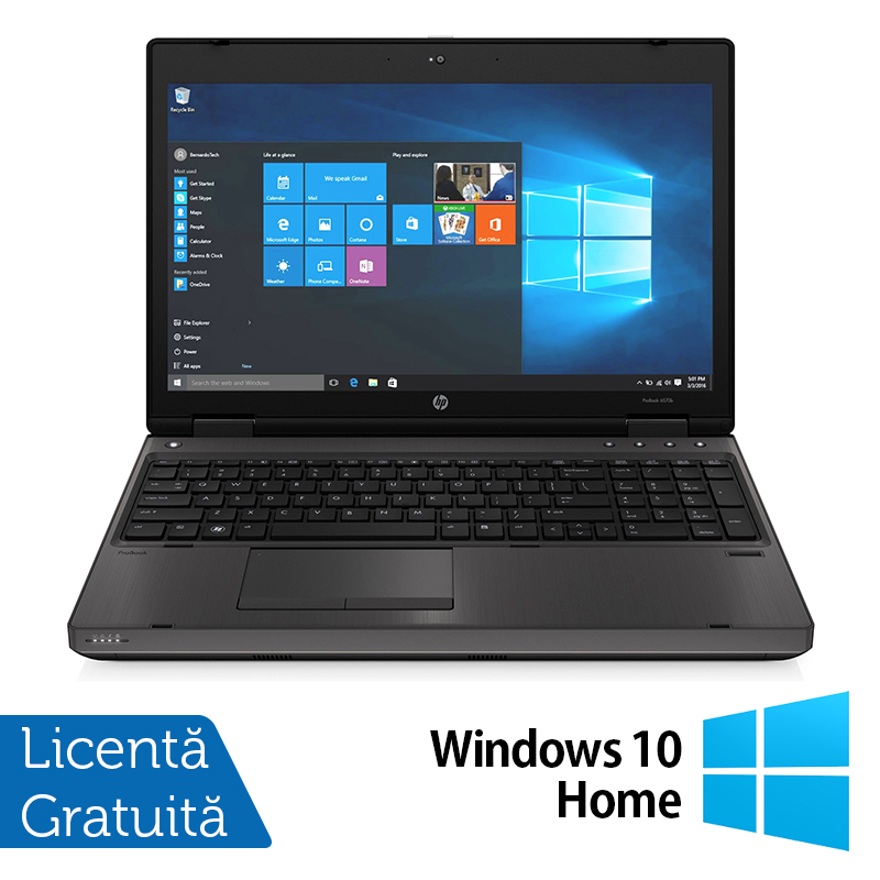 Laptop HP 6570b, Intel Core i5-3230M 2.60GHz, 4GB DDR3, 320GB SATA, DVD-RW, Fara Webcam, 15.6 Inch + Windows 10 Home