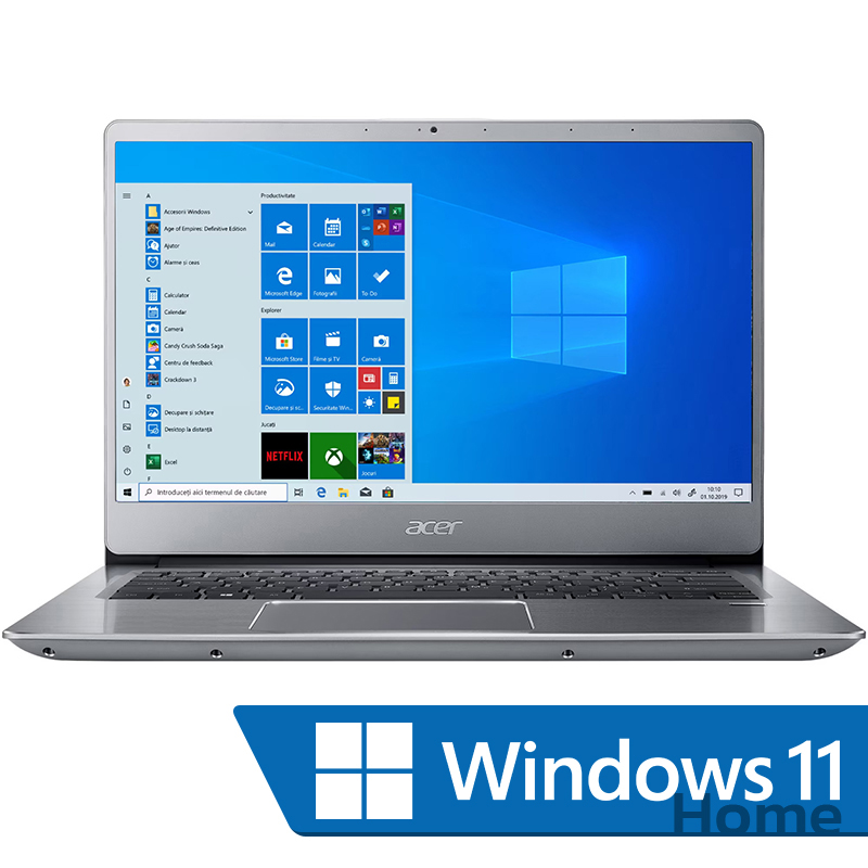 Laptop Refurbished Acer Swift 3 SF314-58, Intel Core i5-10210U 1.60-4.20GHz, 8GB DDR4, 512GB SSD, 14 Inch Full HD IPS, Webcam + Windows 11 Home
