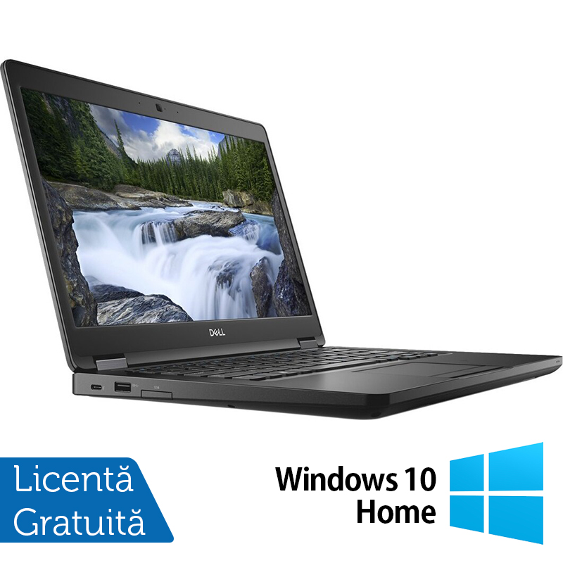 Laptop Refurbished Dell Latitude 5491, Intel Core i5-8400H 2.50GHz, 8GB DDR4, 240GB SSD, 14 Inch, Fara Webcam + Windows 10 Home (SSD) imagine noua 2022