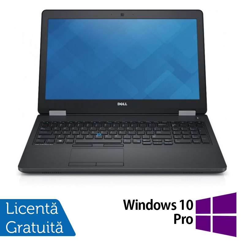 Laptop Dell Precision 3510, Intel Core i7-6700HQ 2.60GHz, 16GB DDR4, 240GB SSD, Full HD, Webcam, 15.6 Inch + Windows 10 Pro