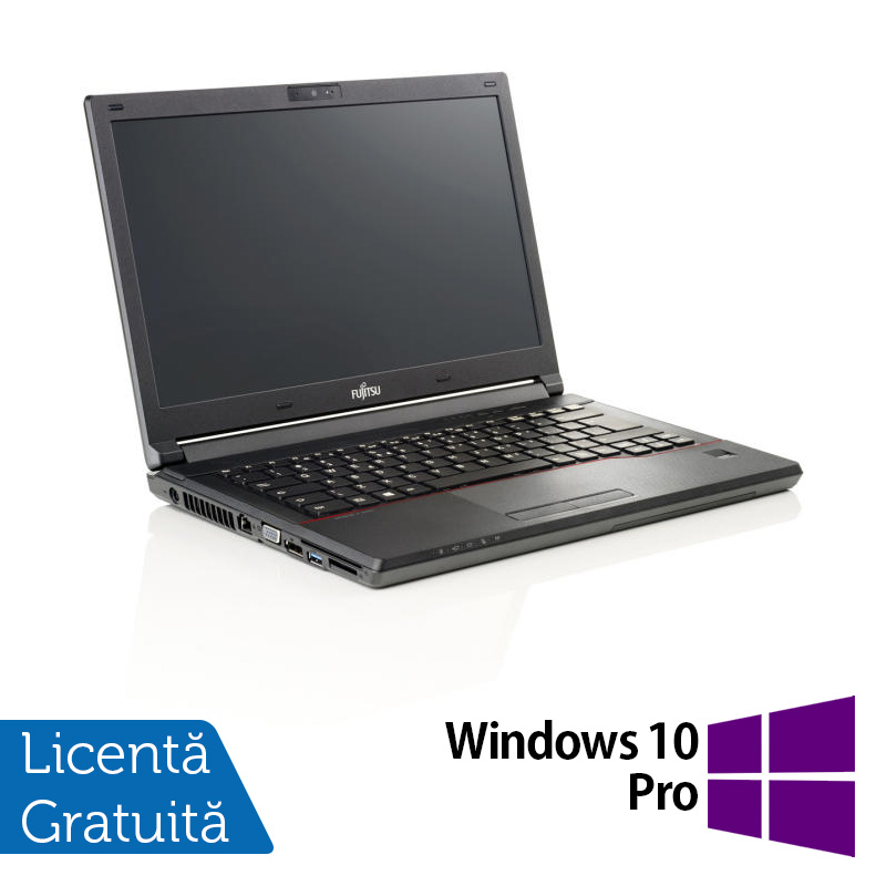 Laptop Fujitsu Lifebook E546, Intel Core i3-6006U 2.00GHz, 8GB DDR4, 240GB SSD, Webcam, 14 Inch + Windows 10 Pro