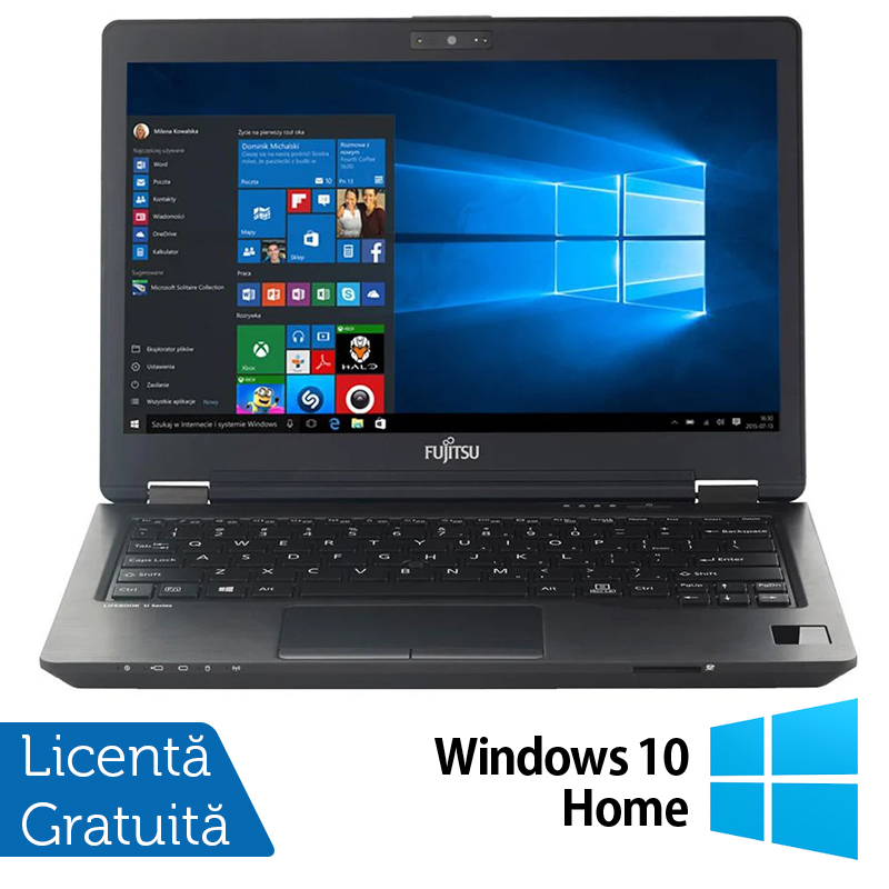 Laptop Refurbished Fujitsu Lifebook U728, Intel Core I5-8250u 1.60-3.40ghz, 8gb Ddr4, 256gb Ssd, 12.5 Inch Full Hd, Webcam + Windows 10 Pro