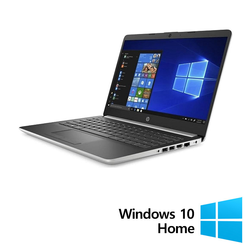 Laptop Refurbished HP 14-dk0004nq, Ryzen 5 3500U 2.10 - 3.70, 8GB DDR4, 128GB SSD + 1TB HDD, Webcam, 14 Inch Full HD, Silver + Windows 10 Home