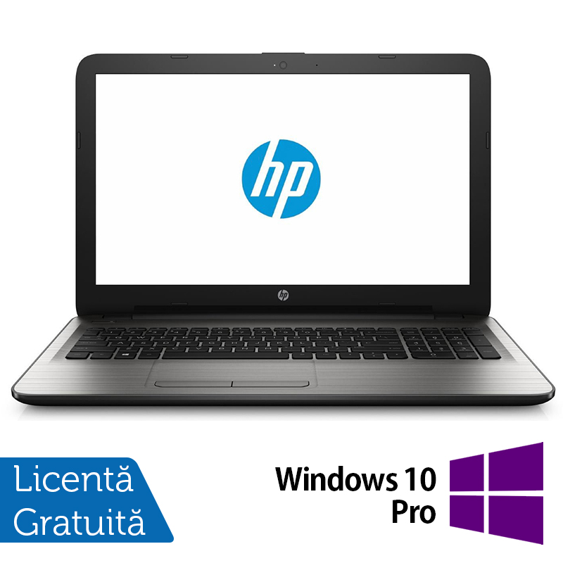 Laptop HP 15-ac001na, Intel Pentium 3825U 1.90GHz, 4GB DDR3, 320GB SATA, DVD-RW, 15.6 Inch, Tastatura Numerica, Webcam + Windows 10 Pro