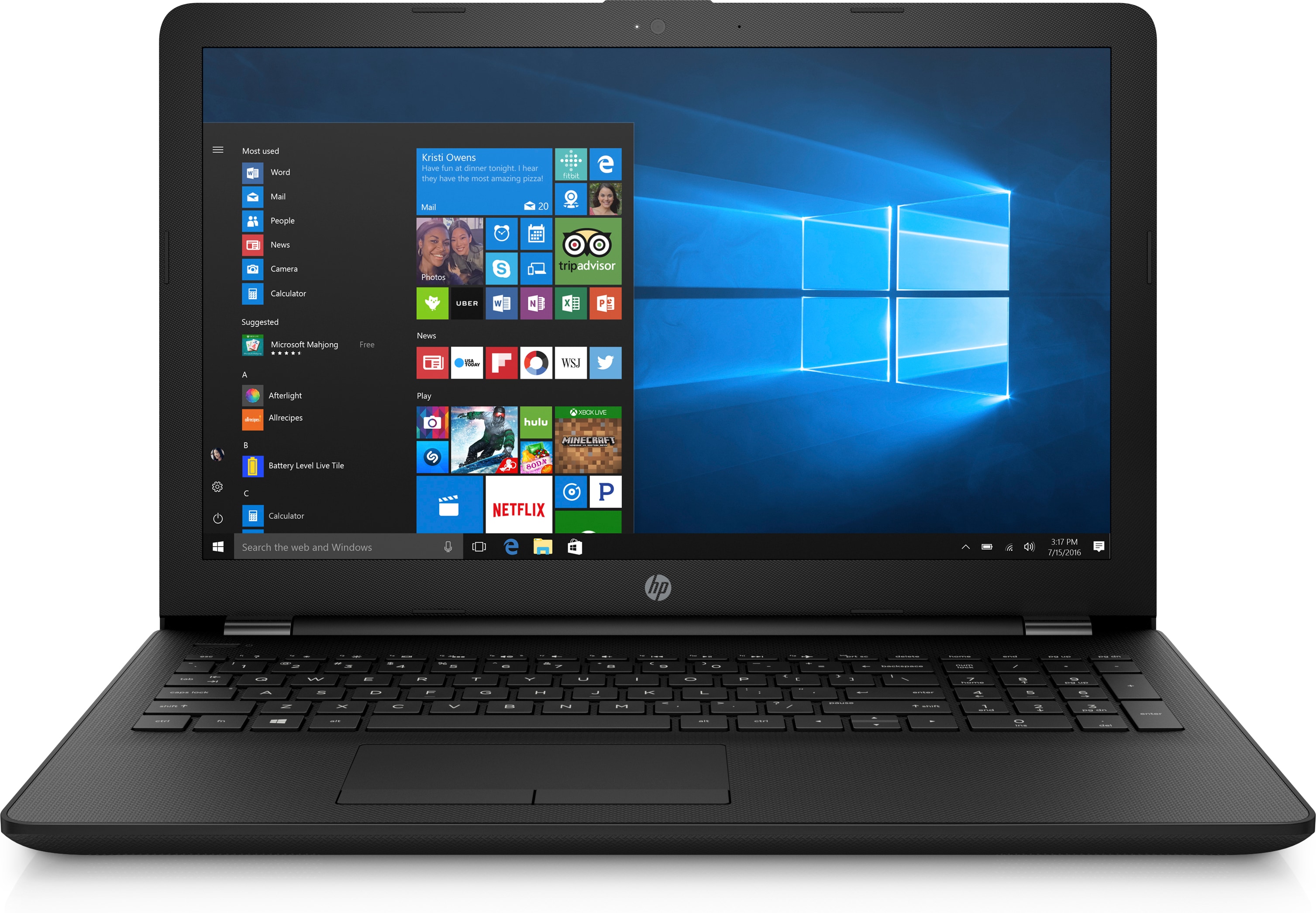 Laptop HP 15-bw090nd, AMD A6-9220 2.50GHz, 8GB DDR4, 128GB SSD M.2, 15.6 Inch, Tastatura Numerica, Webcam