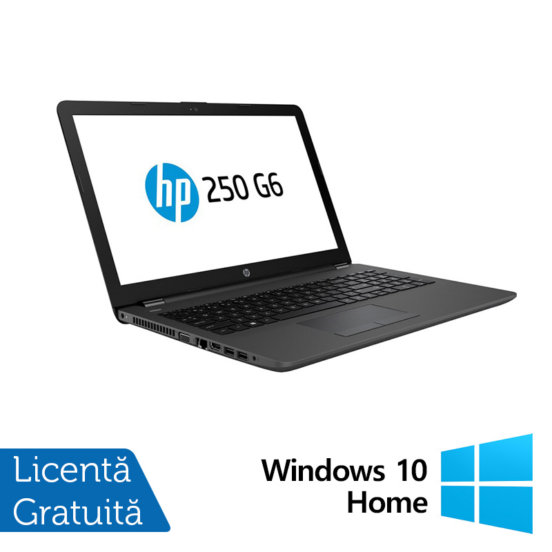 Laptop Refurbished HP 250 G6, Intel Core i3-6006U 2.00GHz, 8GB DDR4, 256GB SSD, 15.6 Inch HD + Windows 10 Home