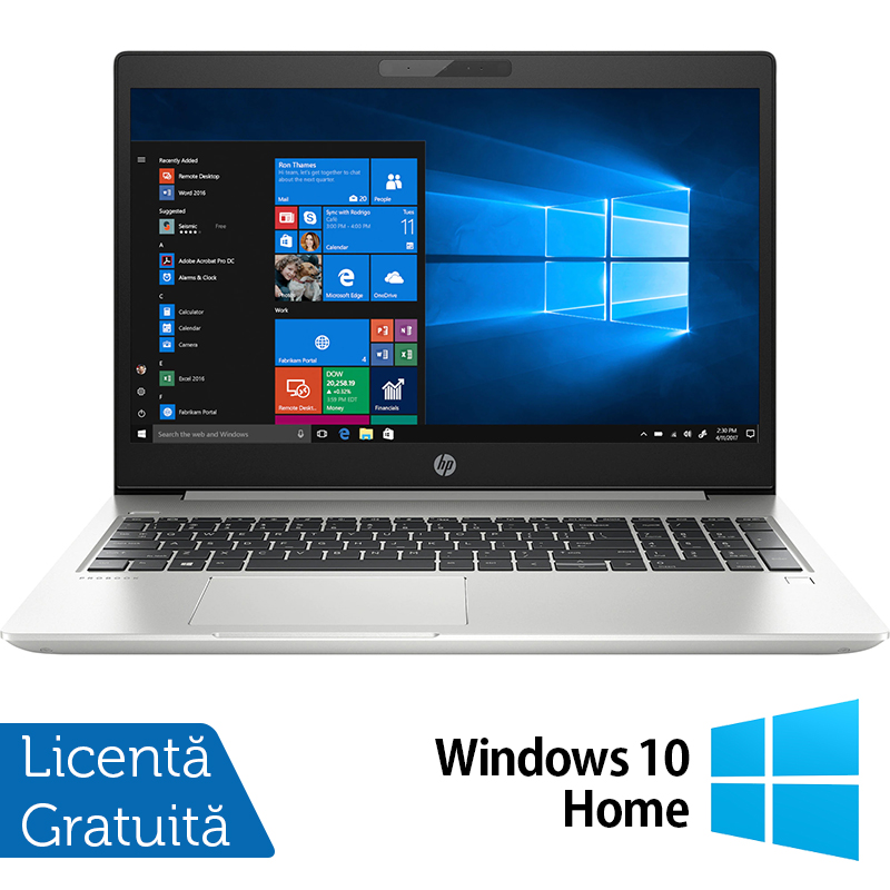 Laptop Refurbished Hp Probook 450 G6, Intel Core I3-8145u 2.10 - 3.90ghz, 8gb Ddr4, 256gb Ssd, 15.6 Inch Full Hd, Tastatura Numerica, Webcam + Windows 10 Pro