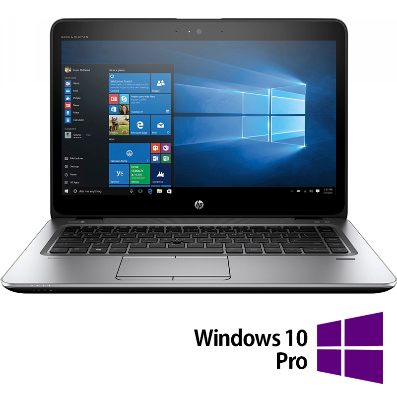 Laptop Refurbished HP EliteBook 840 G4, Intel Core i7-7600U 2.80GHz, 8GB DDR4, 512GB SSD, 14 Inch Full HD, Webcam + Windows 10 Pro