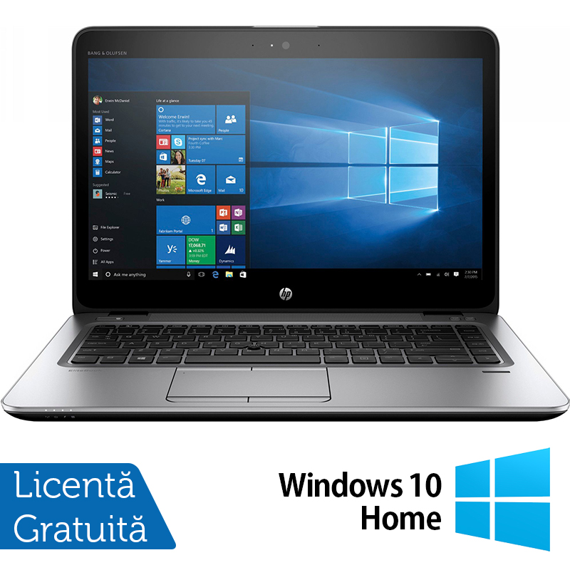 Laptop HP Elitebook 840 G3, Intel Core i5-6200U 2.30GHz, 8GB DDR4, 120GB SSD, 14 Inch, Webcam + Windows 10 Home