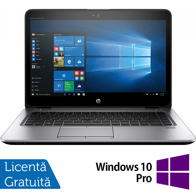 Laptop HP Elitebook 840 G3, Intel Core i5-6200U 2.30GHz, 8GB DDR4, 120GB SSD, 14 Inch, Webcam + Windows 10 Pro