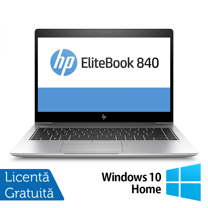 Laptop Refurbished HP EliteBook 840 G5, Intel Core i5-8250U 1.60 - 3.40GHz, 8GB DDR4, 256GB SSD, 14 Inch Full HD, Webcam + Windows 10 Home