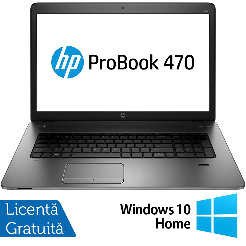 Laptop Refurbished HP ProBook 470 G2, Intel Core i5-5200U 2.20GHz, 8GB DDR3, 240GB SSD, DVD-RW, 17.3 Inch, Webcam, Tastatura Numerica + Windows 10 Home
