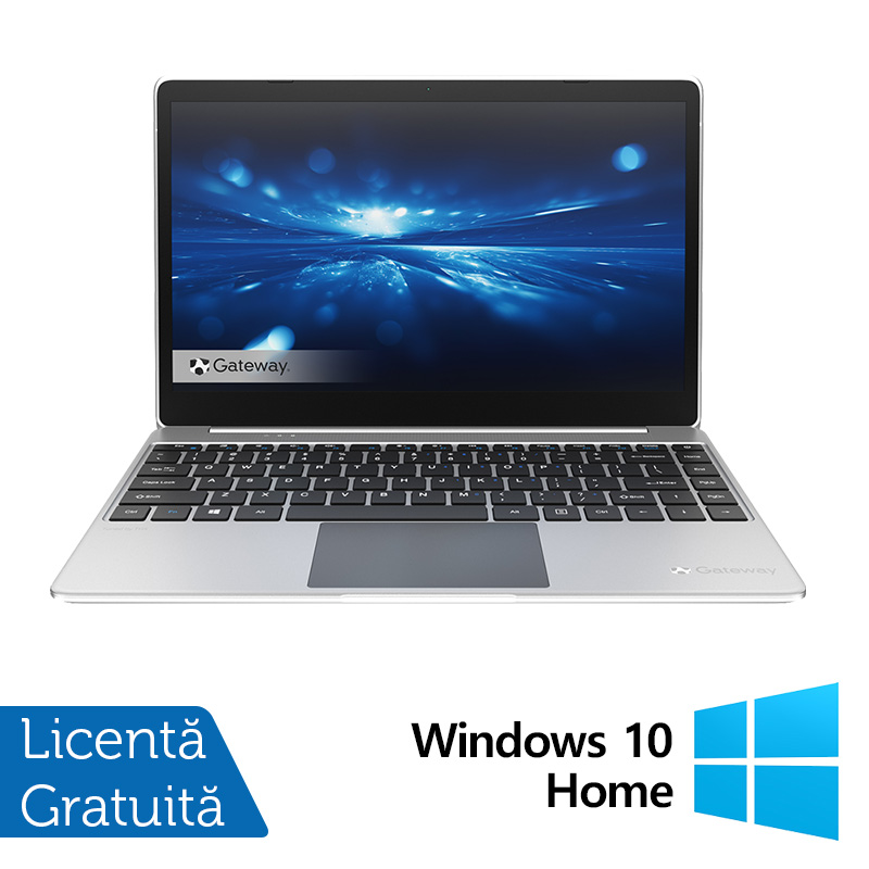 Laptop Gateway GWTN141-10SL, Intel Core i5-1135G7 2.40 - 4.20GHz, 16GB DDR4, 512GB SSD, Full HD IPS LCD, Silver, Windows 10 Home, 14.1 Inch, Webcam