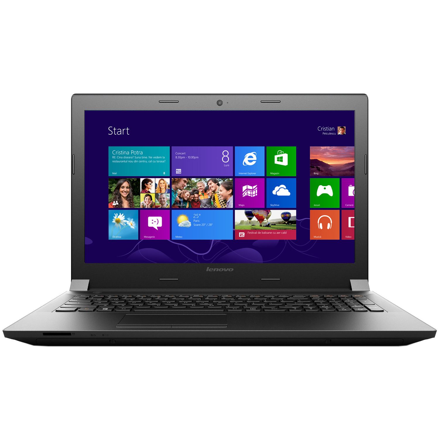 Laptop Lenovo B50-30, Intel Celeron N2840 2.16GHz, 4GB DDR3, 500GB SATA, DVD-RW, 15.6 Inch, Tastatura Numerica, Webcam