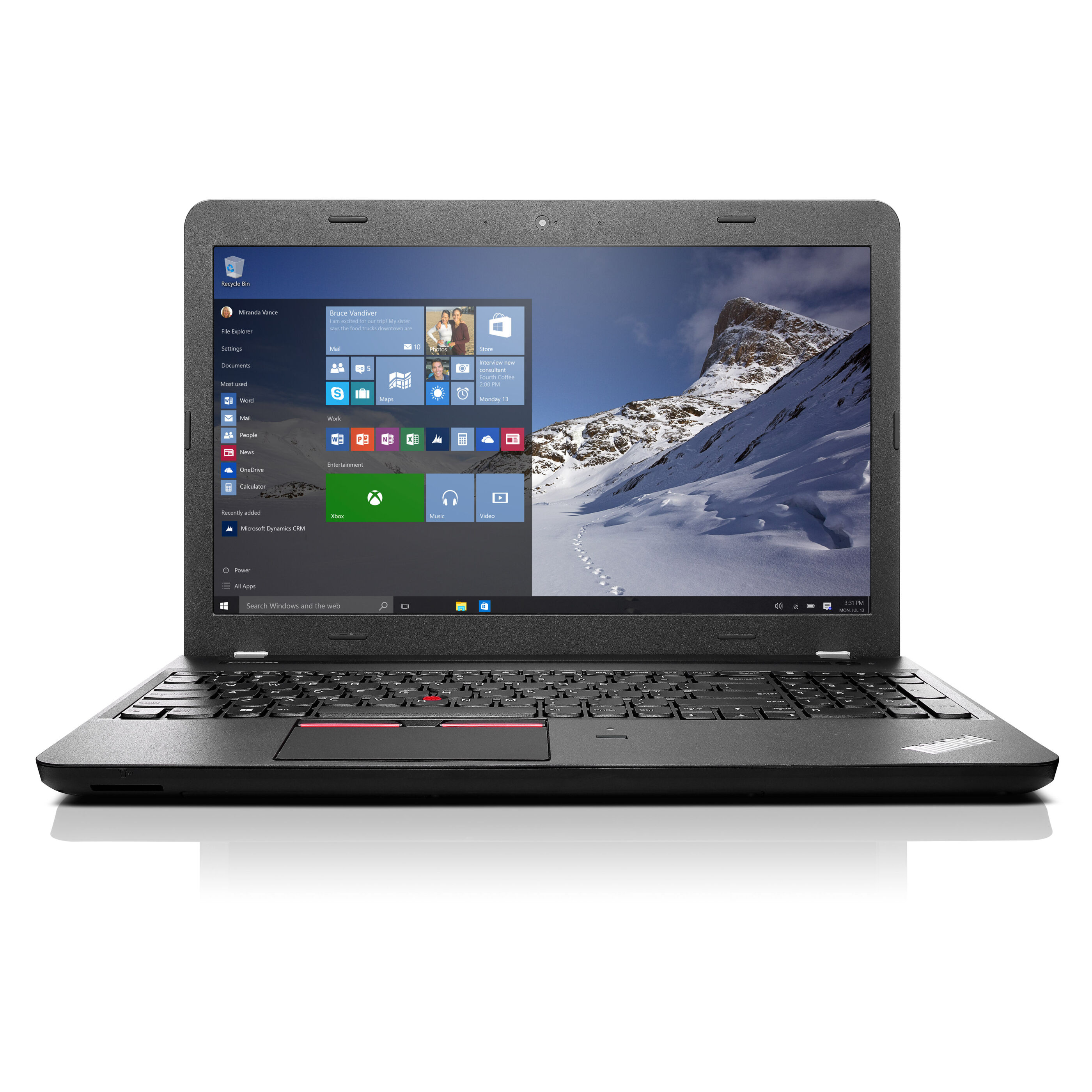 Laptop Lenovo ThinkPad E560, Intel Core i5-6200U 2.30GHz, 8GB DDR4, 120GB SSD, DVD-RW, 15 Inch, Tastatura Numerica