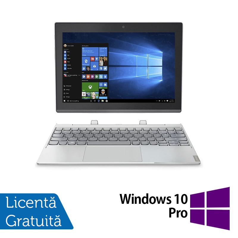 Laptop LENOVO IdeaPad Miix 310, Intel Atom x5-z8330 1.44GHz, 4GB DDR3, 60GB EMMC SSD, Webcam, Touchscreen, Full HD, 10 Inch + Windows 10 Pro