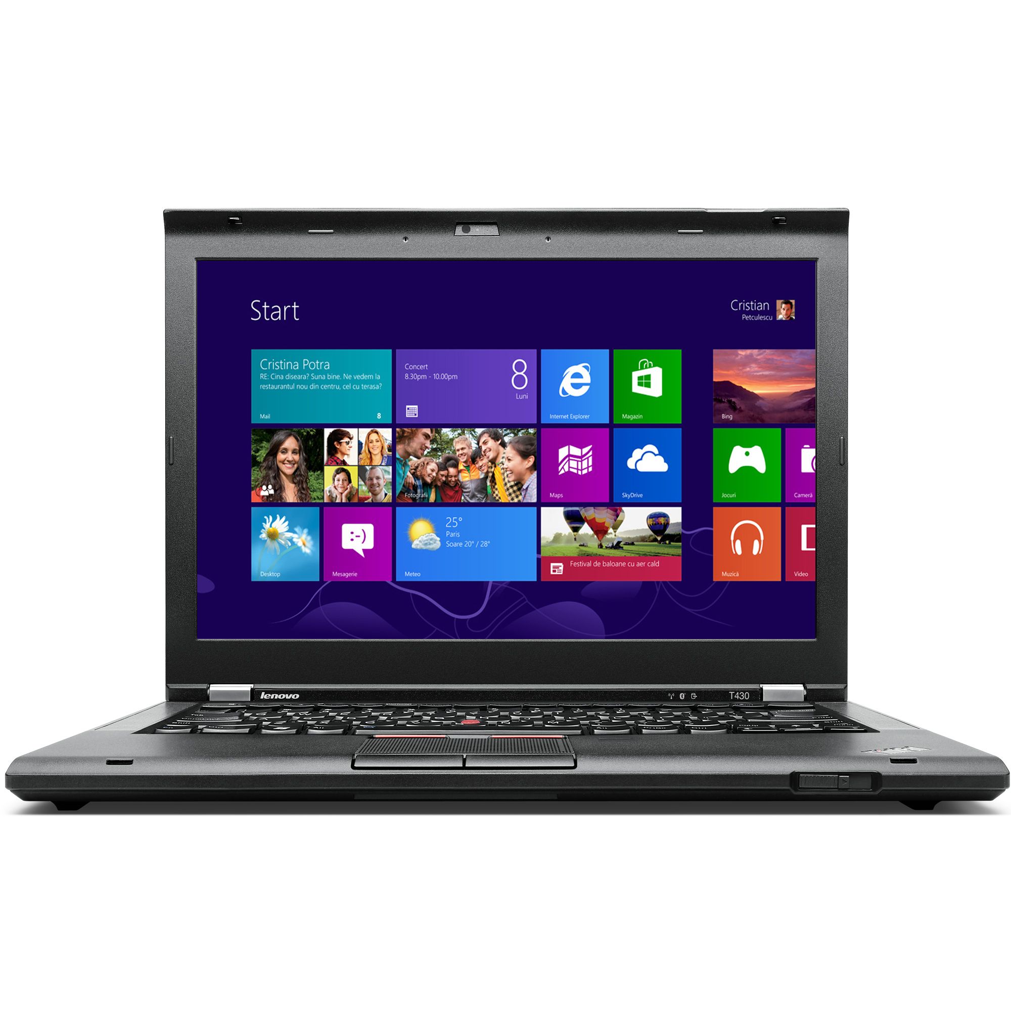 Laptop LENOVO ThinkPad T430, Intel Core i5-3210M 2.50GHz, 4GB DDR3, 320GB SATA, DVD-RW, 14 Inch, Webcam