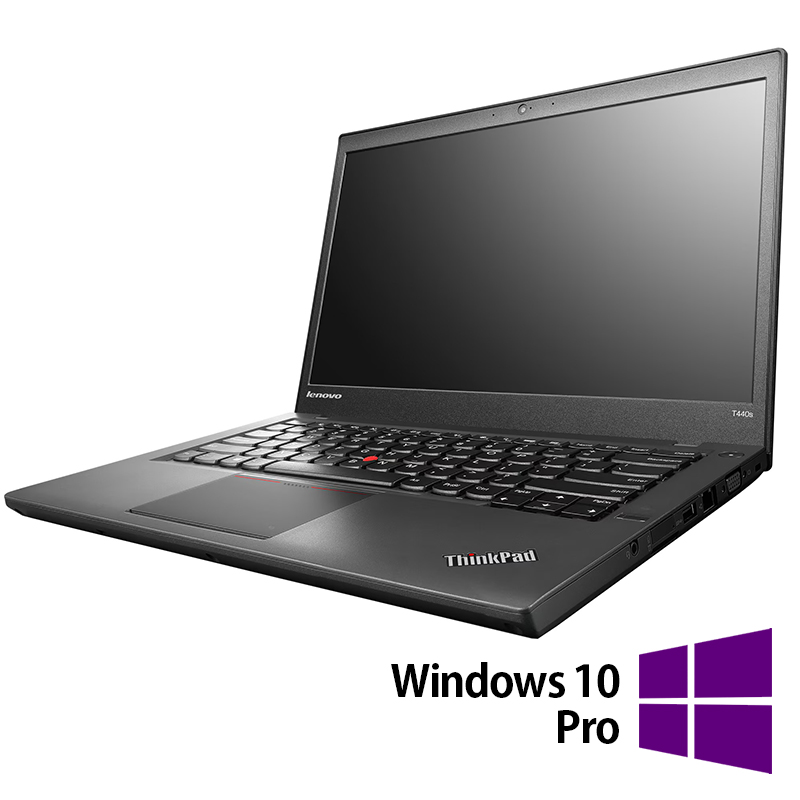Laptop Refurbished Lenovo ThinkPad T440s, Intel Core i7-4600U 2.10GHz, 8GB DDR3, 256GB SSD, 14 Inch Full HD, Webcam + Windows 10 Pro