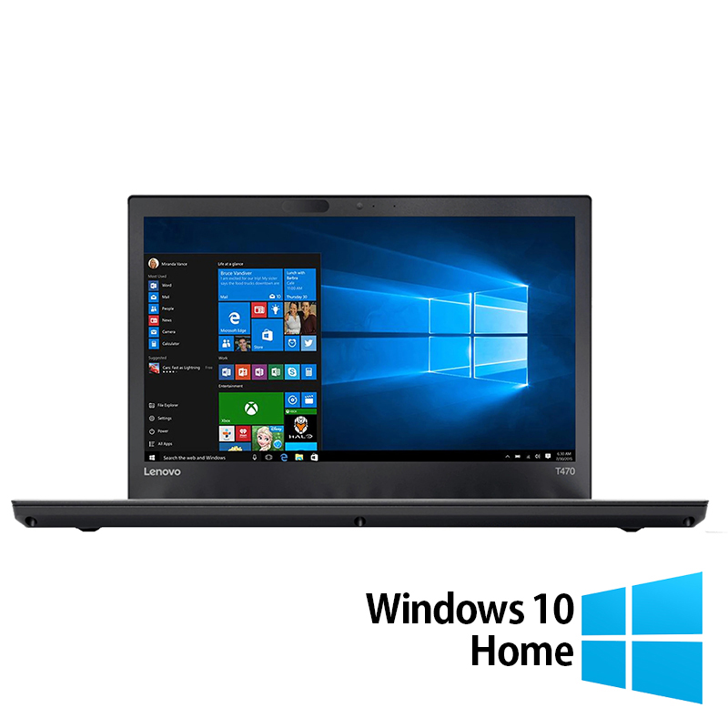 Laptop Refurbished Lenovo Thinkpad T470, Intel Core I5-6300u 2.40 - 3.00ghz, 8gb Ddr4, 256gb Ssd, 14 Inch Hd, Webcam + Windows 10 Pro