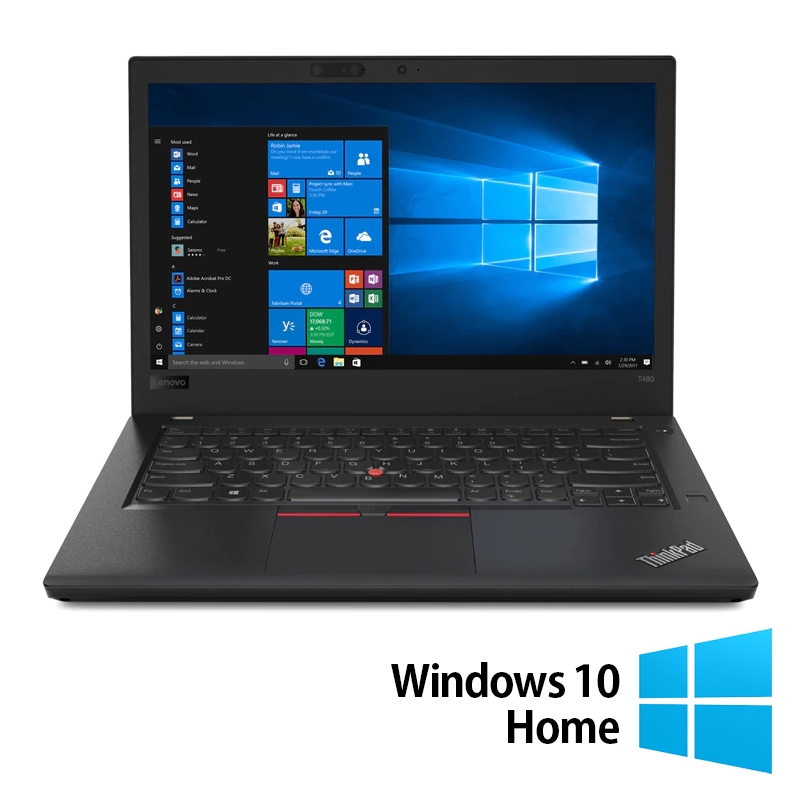 Laptop Refurbished Lenovo Thinkpad T480, Intel Core I5-8250u 1.60 - 3.40ghz, 8gb Ddr4, 256gb Ssd, 14 Inch Full Hd, Webcam + Windows 10 Pro