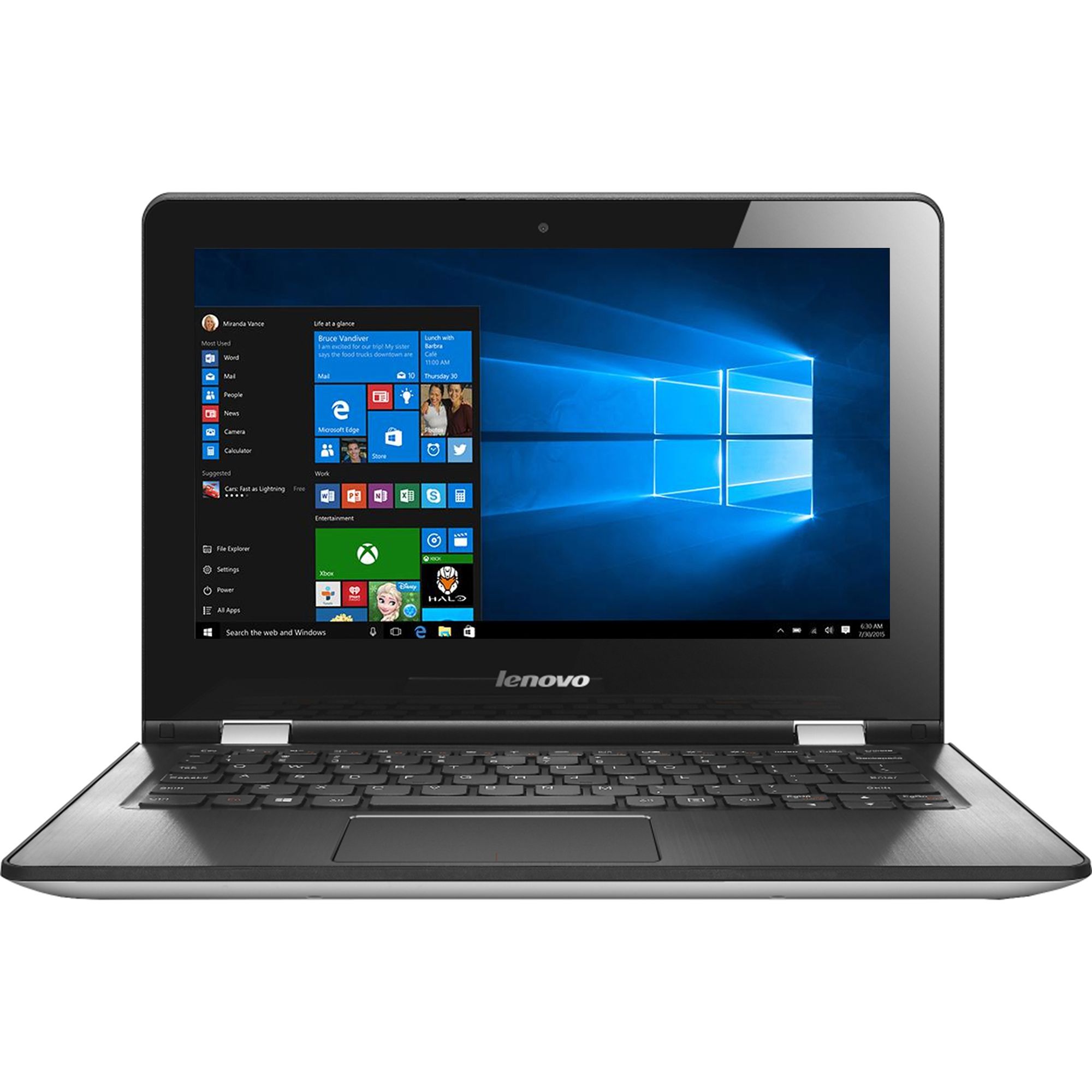 Laptop Lenovo Yoga 300-11IBR, Intel Celeron N3060 1.60GHz, 4GB DDR3, 64GB SSD, 11.6 Inch TouchScreen, Webcam