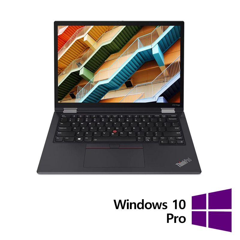 Laptop Refurbished Lenovo X13 Yoga G2, Intel Core i5-1145G7 2.60 - 4.40GHz, 16GB DDR4, 512GB SSD, 13.3 Inch Full HD, Webcam + Windows 10 Pro