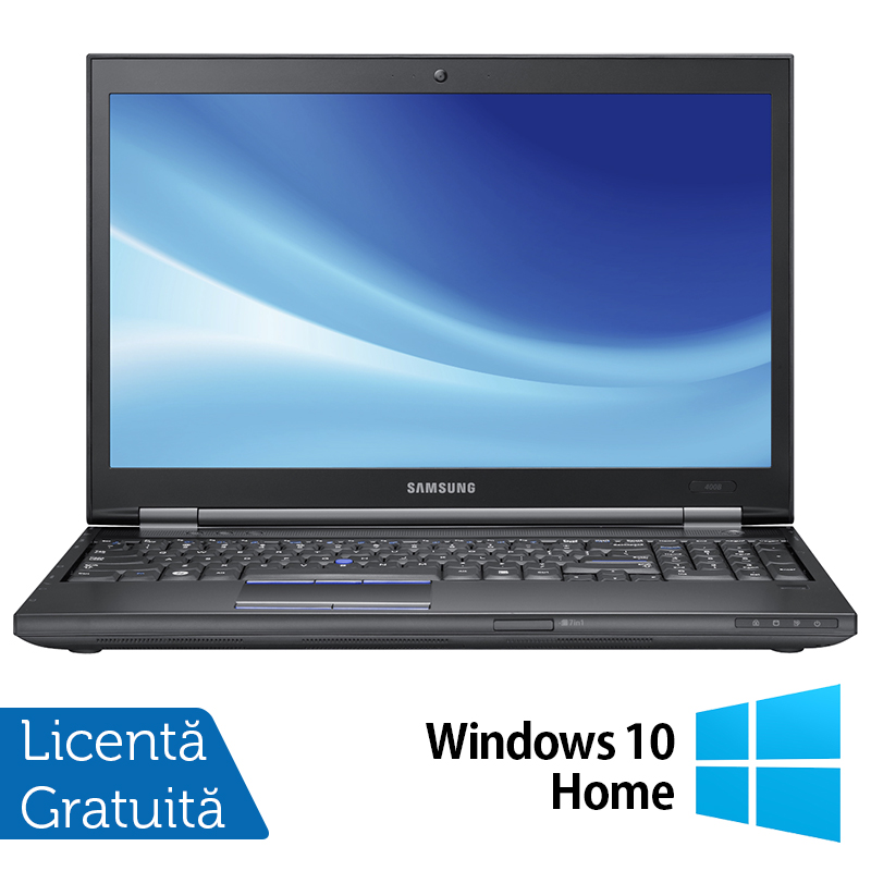 Laptop Samsung 400B5B, Intel Core i3-2310M 2.10GHz, 4GB DDR3, 120GB SSD, DVD-RW, 15.6 Inch, Webcam, Tastatura Numerica + Windows 10 Home