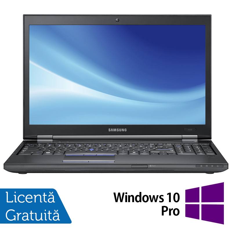 Laptop Samsung 400B5B, Intel Core i3-2310M 2.10GHz, 4GB DDR3, 120GB SSD, DVD-RW, 15.6 Inch, Webcam, Tastatura Numerica + Windows 10 Pro