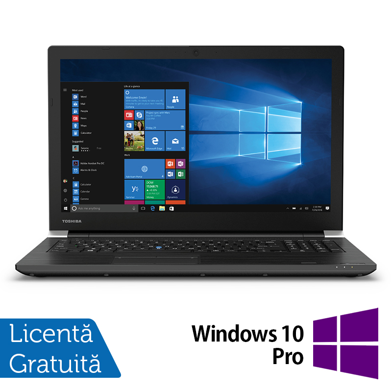 Laptop Nou Toshiba TECRA A50-F, Intel Celeron Processor 4205U 1.80GHz, 8GB DDR4, 128GB SSD, 15.6 Inch, Tastatura Numerica, Webcam + Windows 10 Pro Education