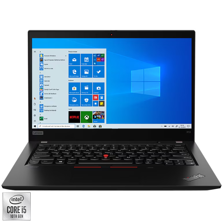 Laptop Refurbished Lenovo X13 G1, i5 10310U 1.70 - 4.40GHz, 16GB DDR4, 512GB SSD, 13.3 Inch FHD, Webcam + Windows 10 Home