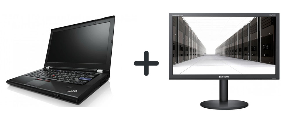 pachet laptop lenovo t420, intel core i5-2520m 2.50ghz, 8gb ddr3, 250gb sata, dvd-rw + samsung b2240, 22 inch lcd, 1680 x 1050, hd, 16.7 milioane culori, dvi-d, vga