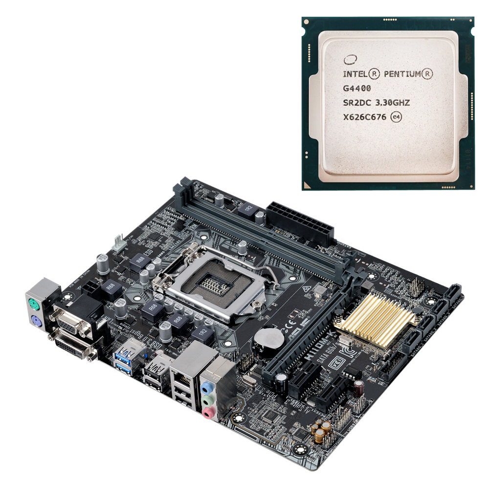 Placa de baza Asus H110M-K, Socket 1151, mATX, Shield, Cooler + Procesor Intel Pentium G4400