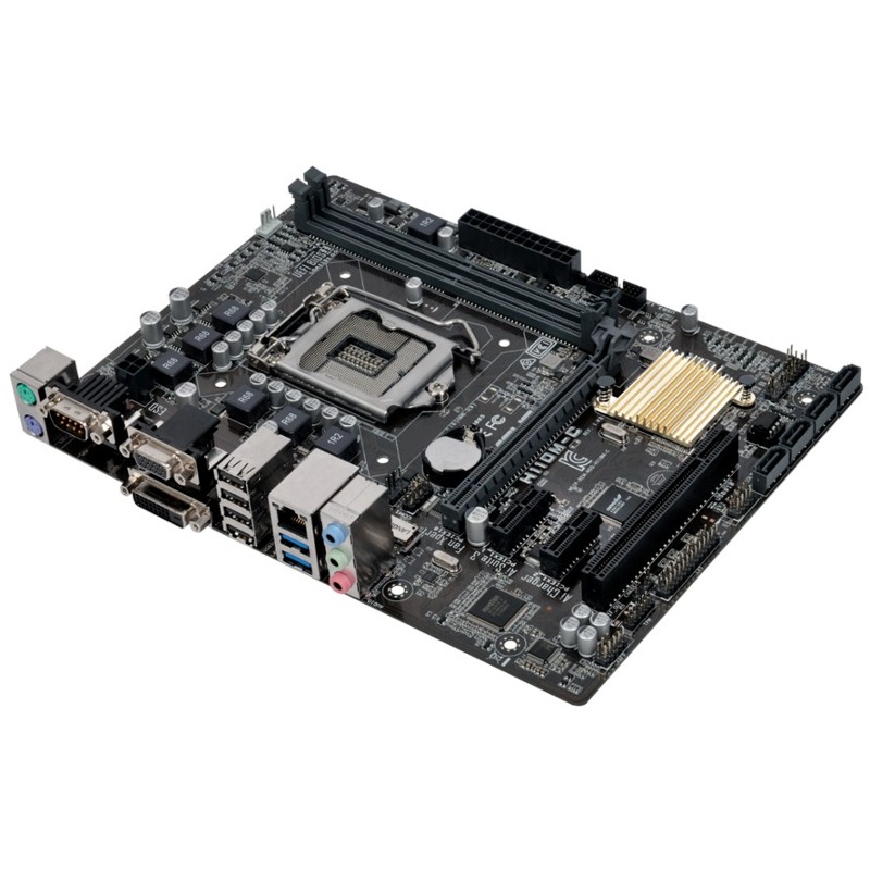 Placa de baza Asus H110M-C, Socket 1151, mATX, Shield, Cooler, Suporta CPU Gen 6 / 7