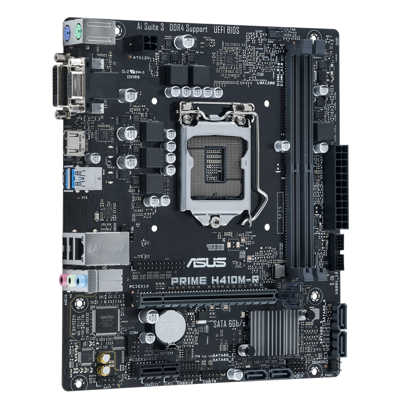 Placa de baza Second Hand Asus PRIME H410M-R, Socket 1200, mATX, Shield, Cooler + Procesor Intel Core i5-10400 2.90GHz, 12MB Cache