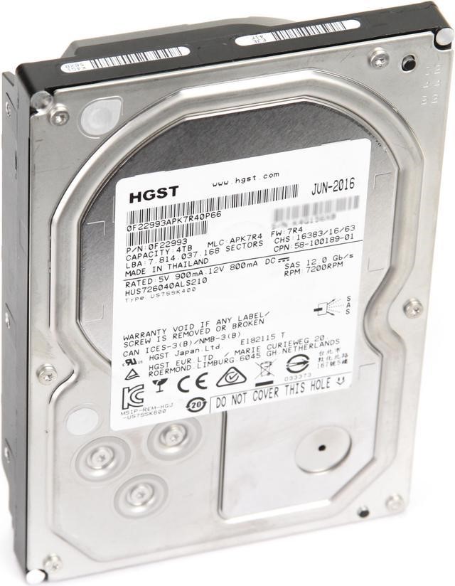 Hard Disk Server Second Hand Hitachi Ultrastar, 4tb, Sas-12gbps, 128mb, 7.2k, 3.5&quot;