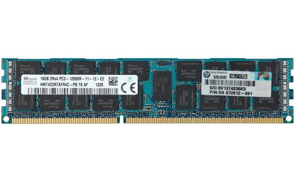 Memorie Server Genuine HP 16GB, Dual Rank x4, PC3-12800R, DDR3-1600, Registered, CAS-11 HP imagine noua 2022