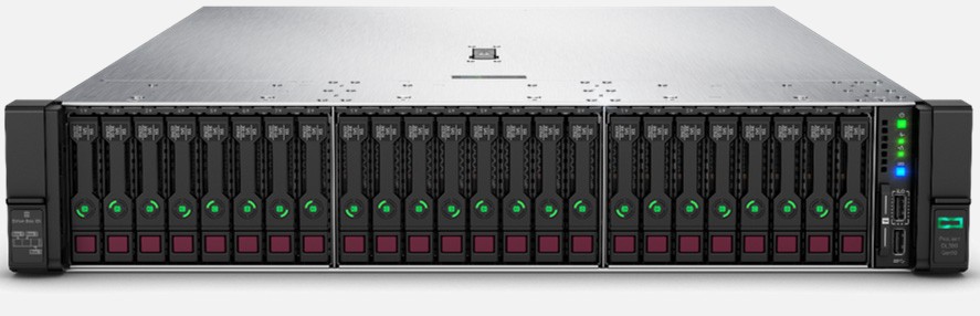 Server Refurbished HP ProLiant DL380 G10 2U, 2 x Intel Xeon Gold 6262 1.90 - 3.60GHz, 768GB DDR4, 2 x SSD NVME 1TB + 10 x 1.8TB HDD SAS/10k, Raid HP P408i-a SR/2GB + SAS Expander, 8x1Gb, iLO 5, 2 x Surse 800W HS