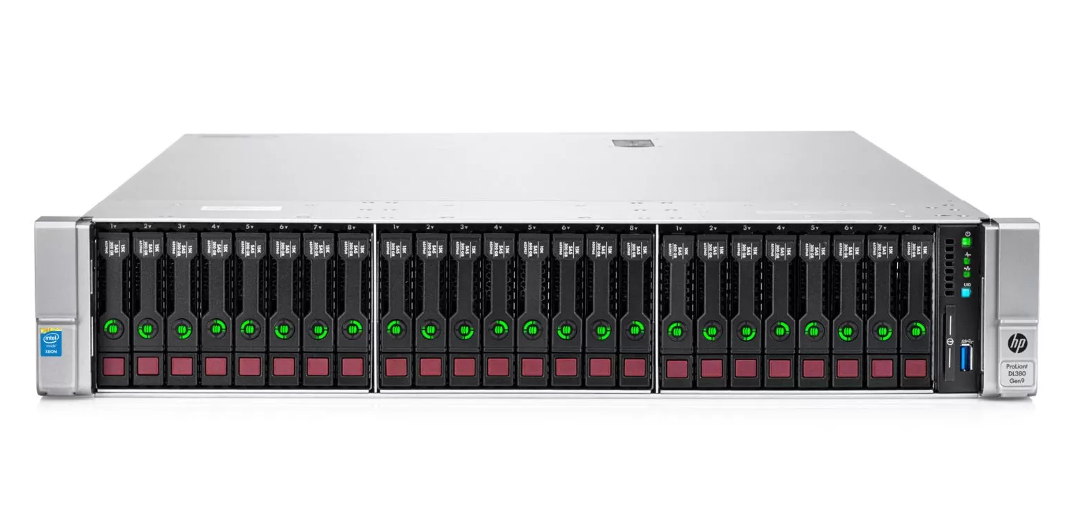 Server Refurbished HP ProLiant DL380 G9 2U, 2 x Intel Xeon E5-2698 V4 2.20GHz, 128GB DDR4 ECC Reg, 2 x 512GB SSD + 10 x 1.8TB HDD SAS-10k, Raid P440ar/2GB + 12GB SAS Expander, 4 x 1Gb RJ-45 + 2 x 10Gb SFP, iLO 4 Advanced, 2xSurse HS