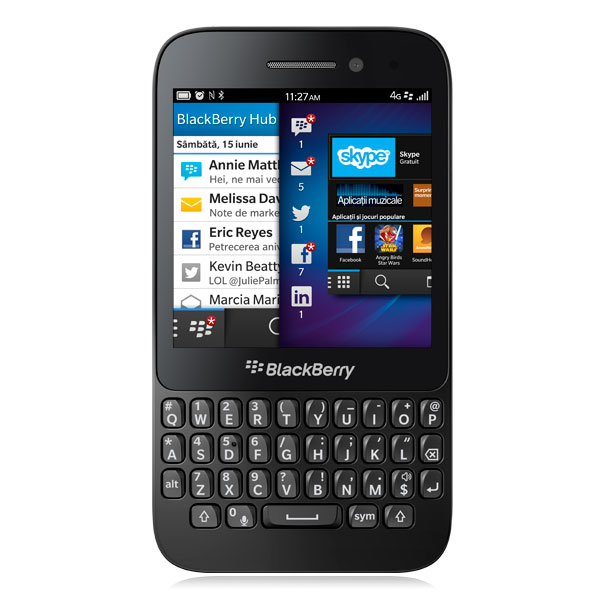 Telefon Mobil BlackBerry Q5 Black, Ecran 3.1 Inch IPS, 2GB RAM, MicroSim, BlackBerry OS 10.2, 8GB Memorie, TouchScreen, Wi-Fi, GPS