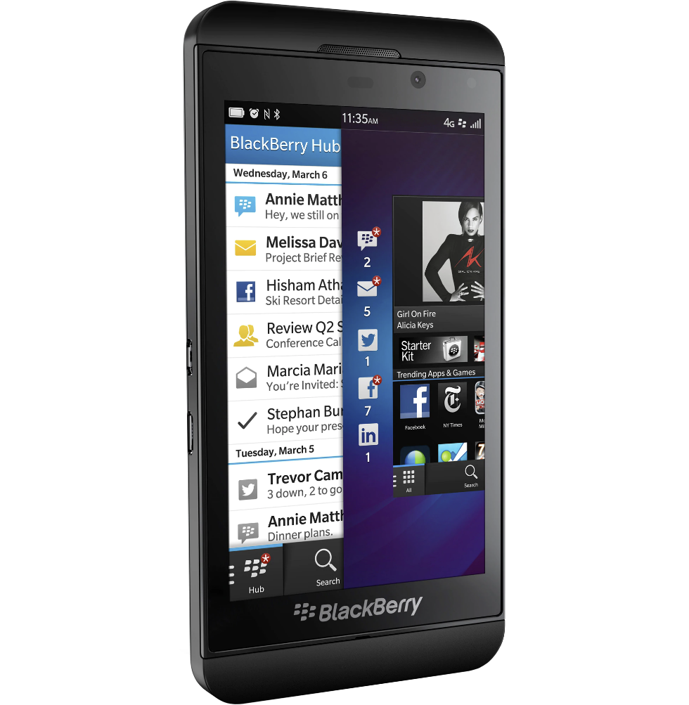 Telefon Mobil BlackBerry Z10 Black, Ecran 4.2 Inch TFT, 2GB RAM, MicroSim, BlackBerry OS 10, 16GB Memorie, TouchScreen, Wi-Fi, GPS