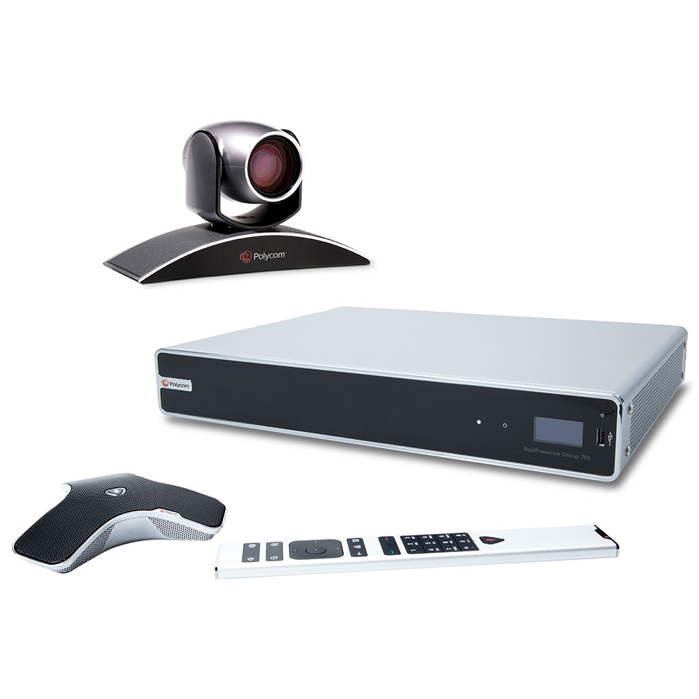 Sistem de Audioconferinta Polycom RealPresence Group 700, Camera video MPTZ-9 1080p, Telecomanda 1080p imagine noua 2022