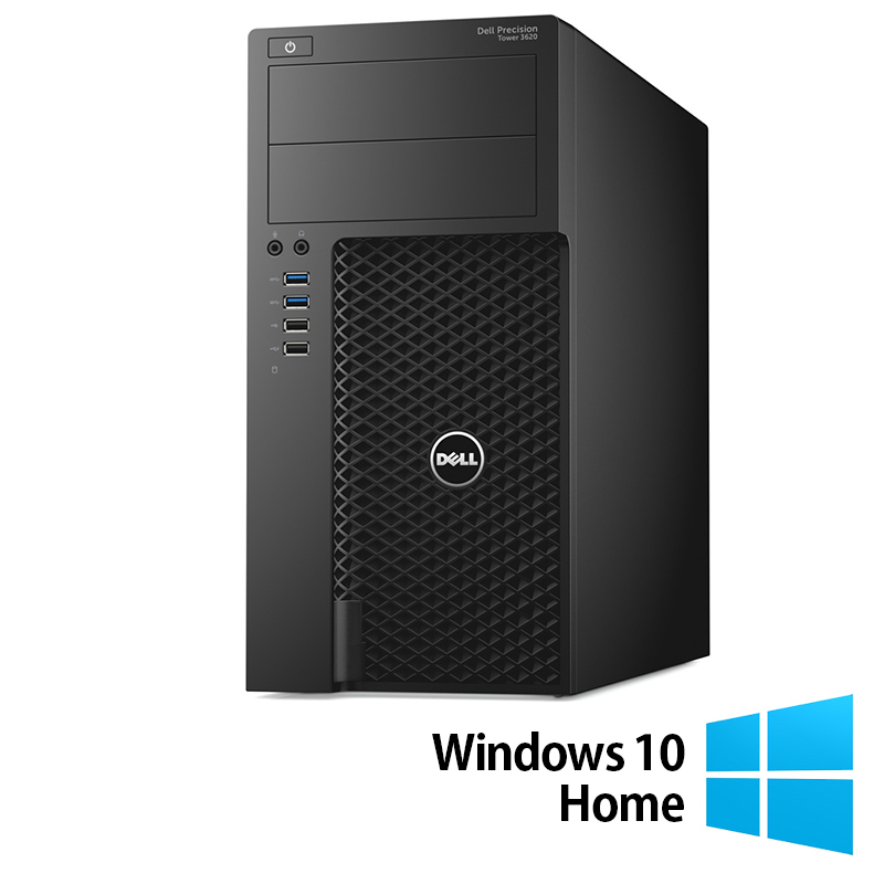 Workstation Refurbished Dell Precision 3620 Tower, Intel Xeon E3-1270 V5 3.60 - 3.90GHz, 16GB DDR4, 256GB NVME + 1TB HDD SATA, Placa video Nvidia M2000/4GB + Windows 10 Home