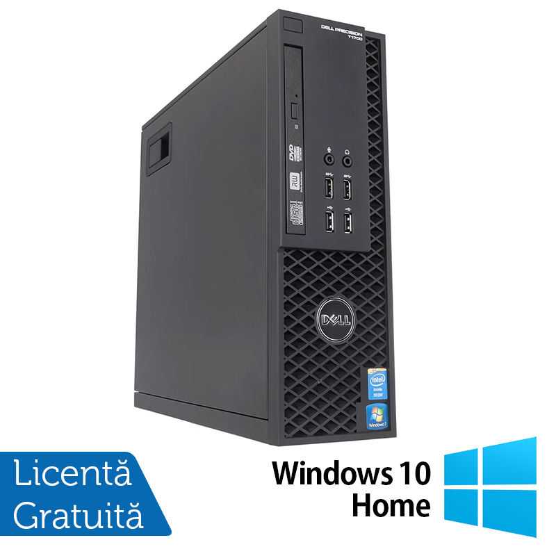 Workstation Dell Precision T1700 SFF, Intel Quad Core i7-4770 3.40GHz - 3.90GHz, 32GB DDR3, 240GB SSD, nVidia Quadro 600/1GB, DVD-RW + Windows 10 Home